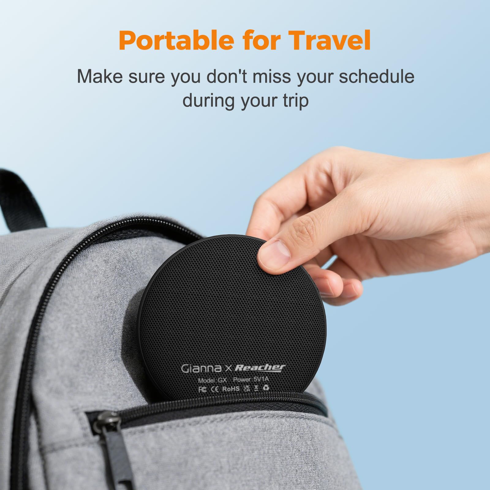 Gianna Alarm Clock easy bedside setup for day and night.