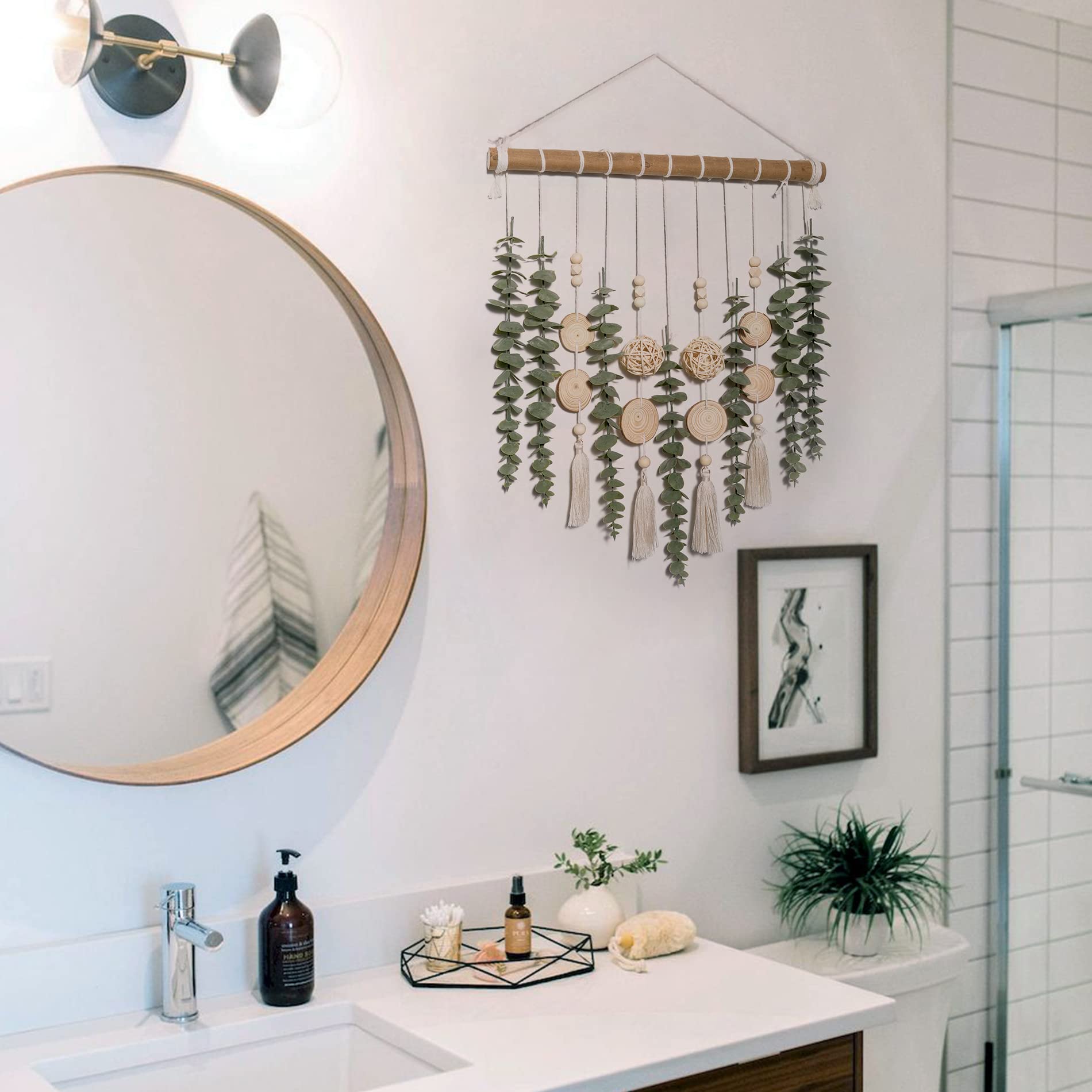 GIAUMA faux eucalyptus leaves provide lifelike greenery without maintenance.