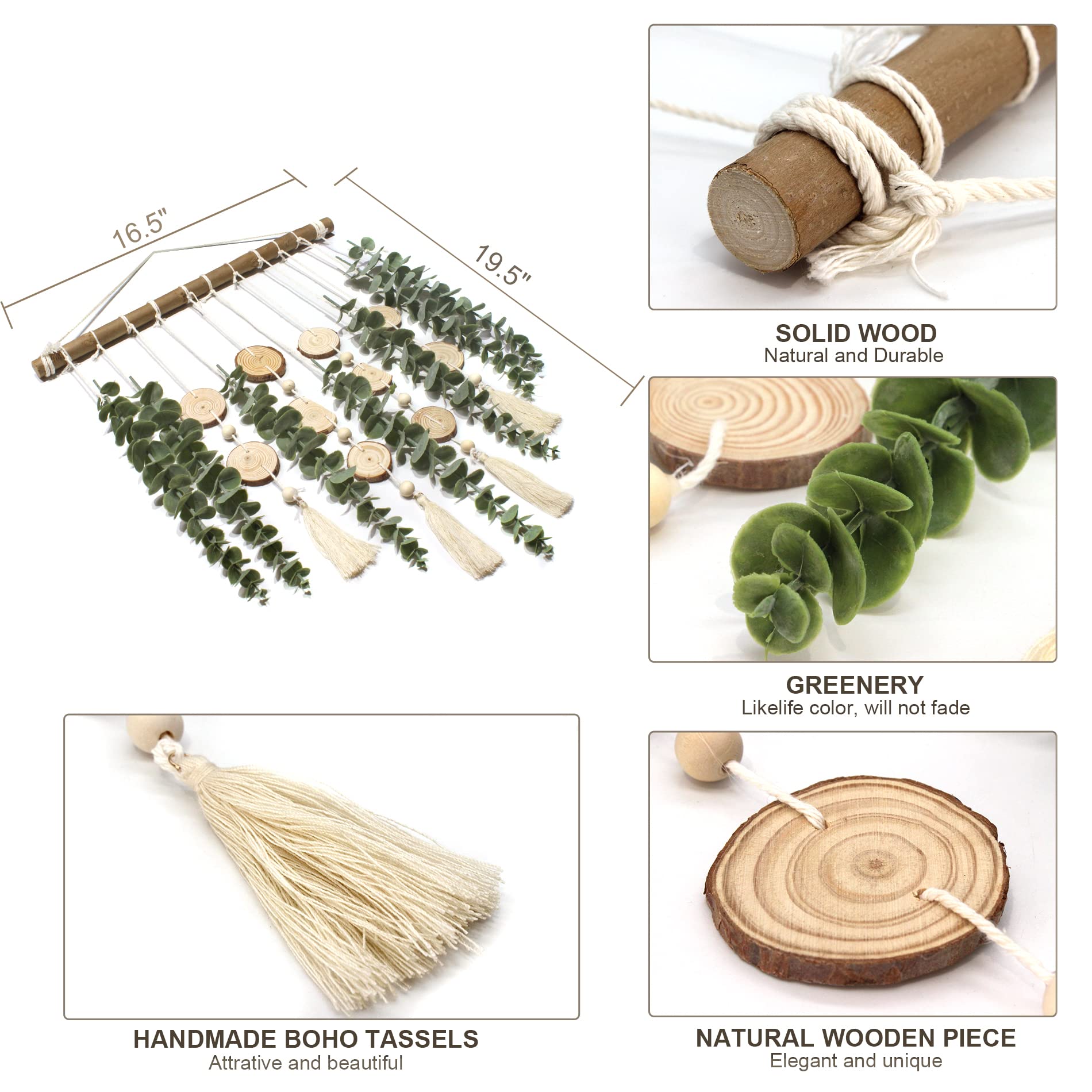 Giauma handmade tassels and vines, each piece uniquely crafted.