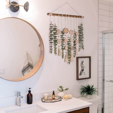 Giauma wood beads and fringe details enhance earthy boho charm.