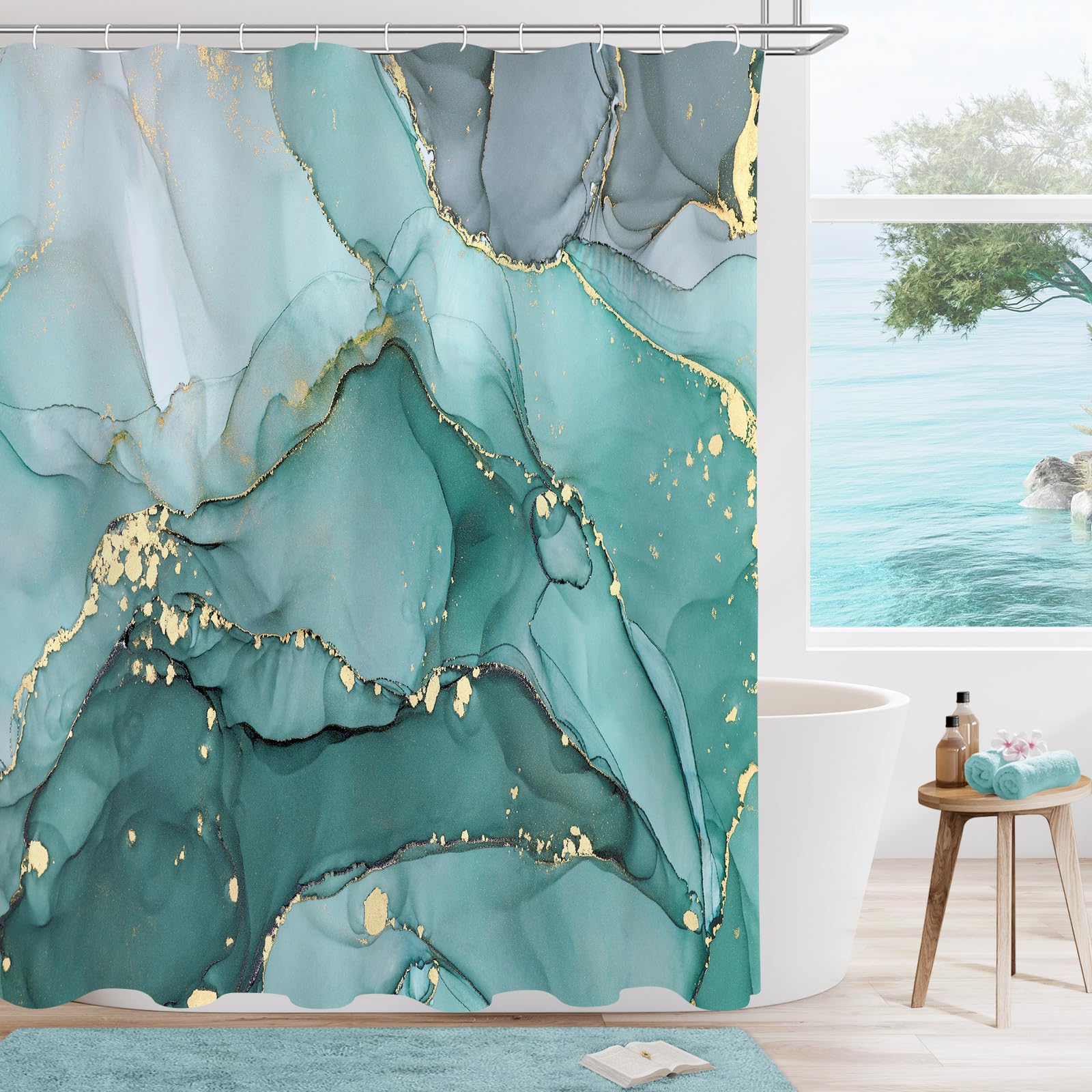 Gibelle 72x72 shower curtain size fits standard showers