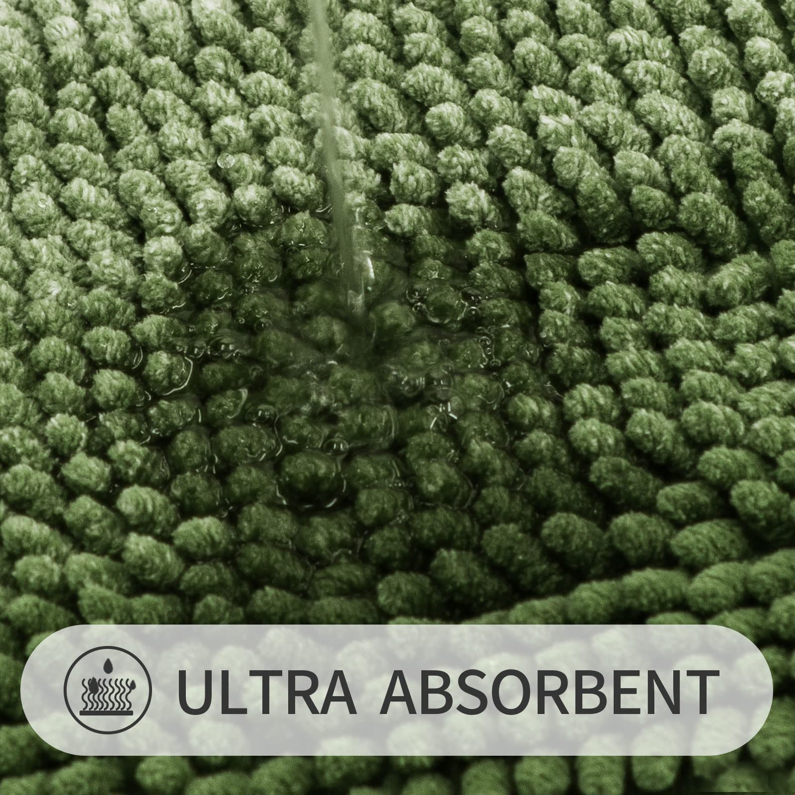 Gibelle absorbent, fast-drying mat keeps bathroom floors dry