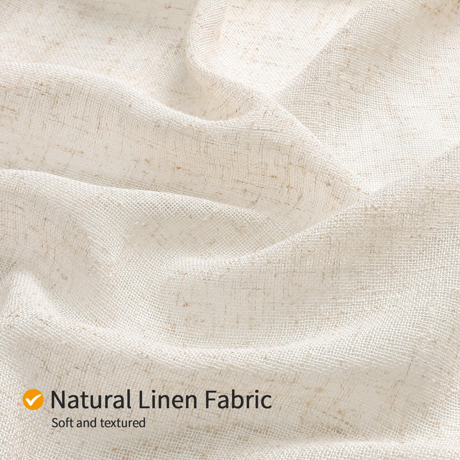 Gibelle curtain with reinforced button holes installs easily with included hooks.