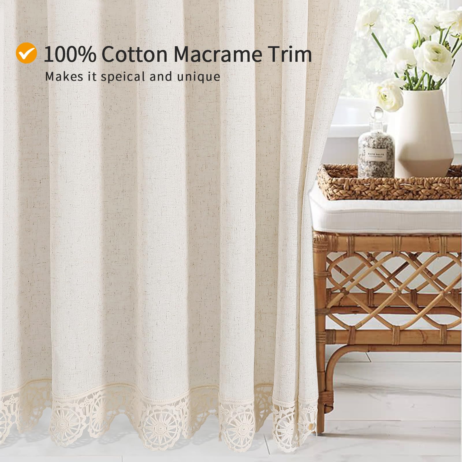 Gibelle machine-washable curtain is easy to care for and maintain.