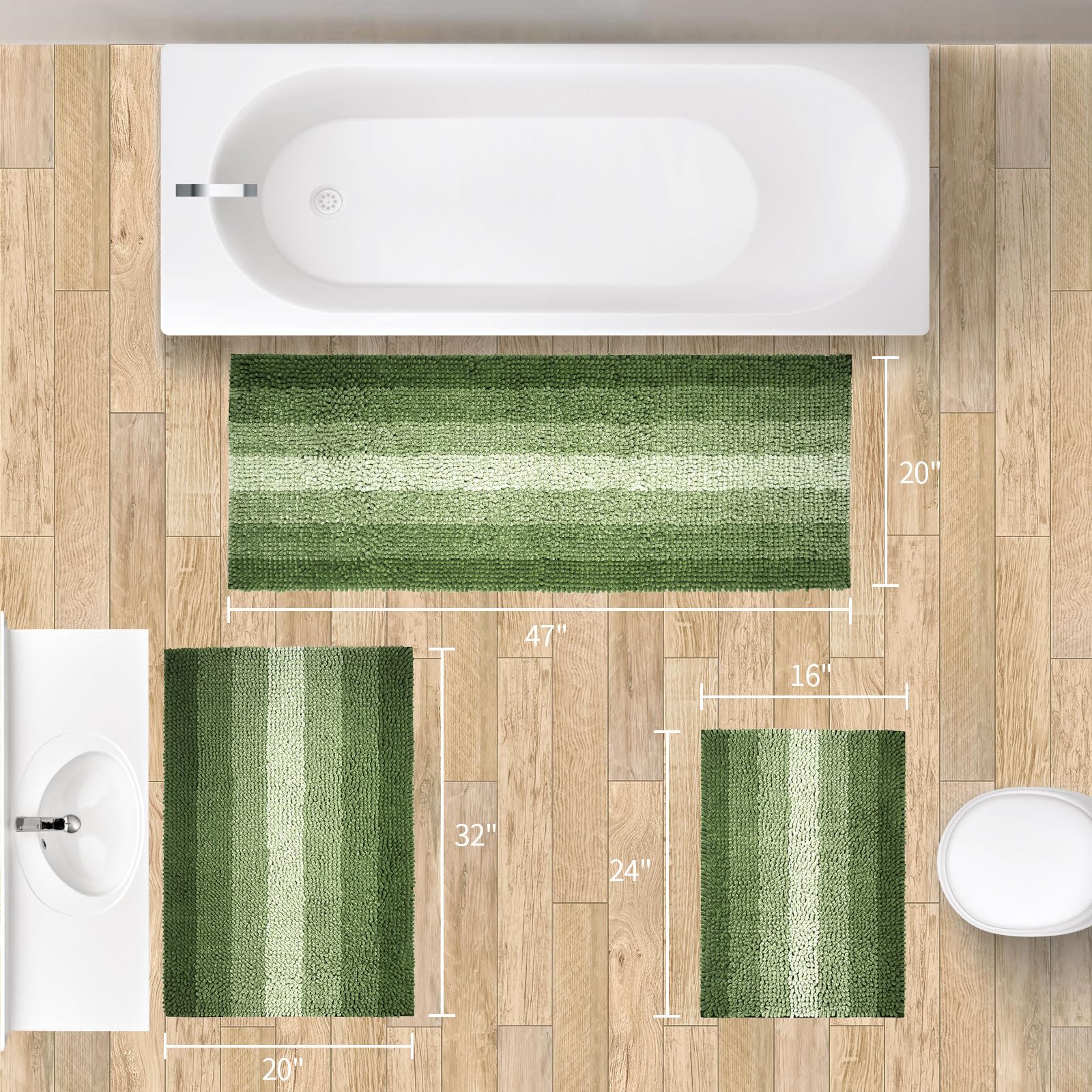 Gibelle machine-washable bath mat for easy care