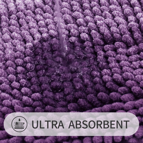 Gibelle chenille mat dries quickly after a shower.
