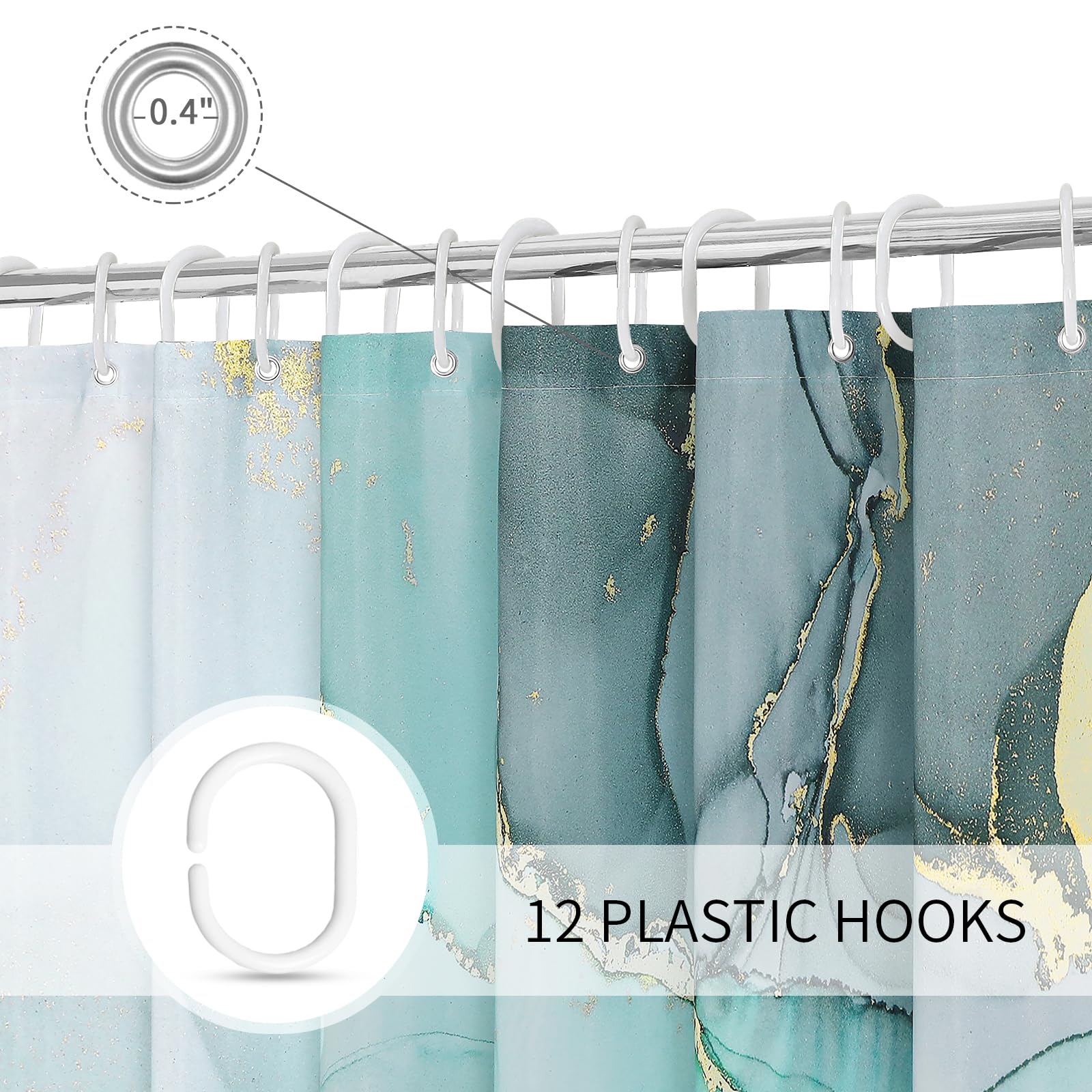 Gibelle waterproof polyester curtain edge blocks splashes for a dry floor