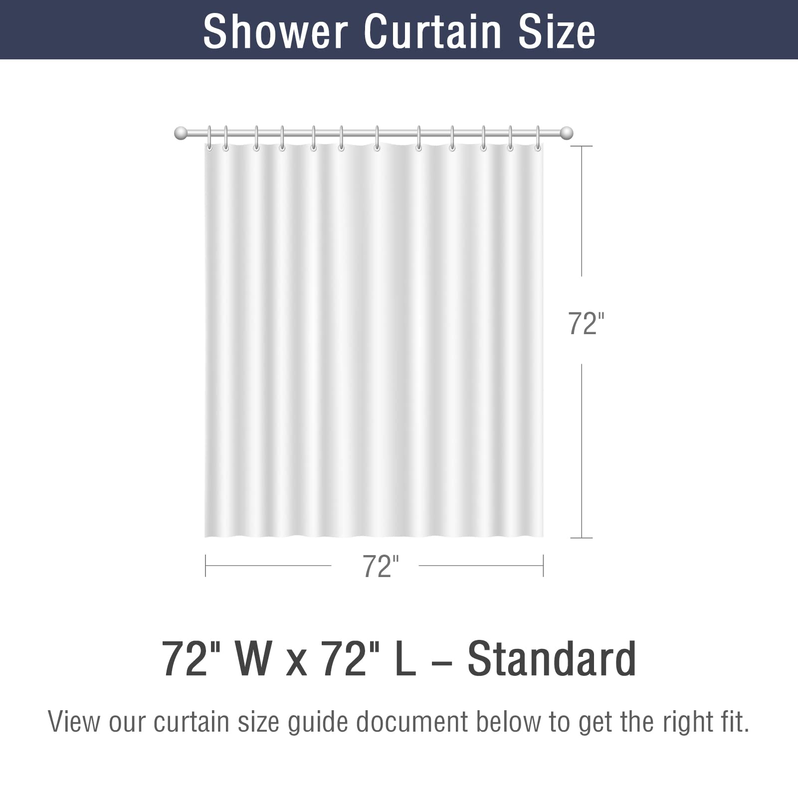 Gibelle White Shower Curtain features double-layer privacy and durable design.