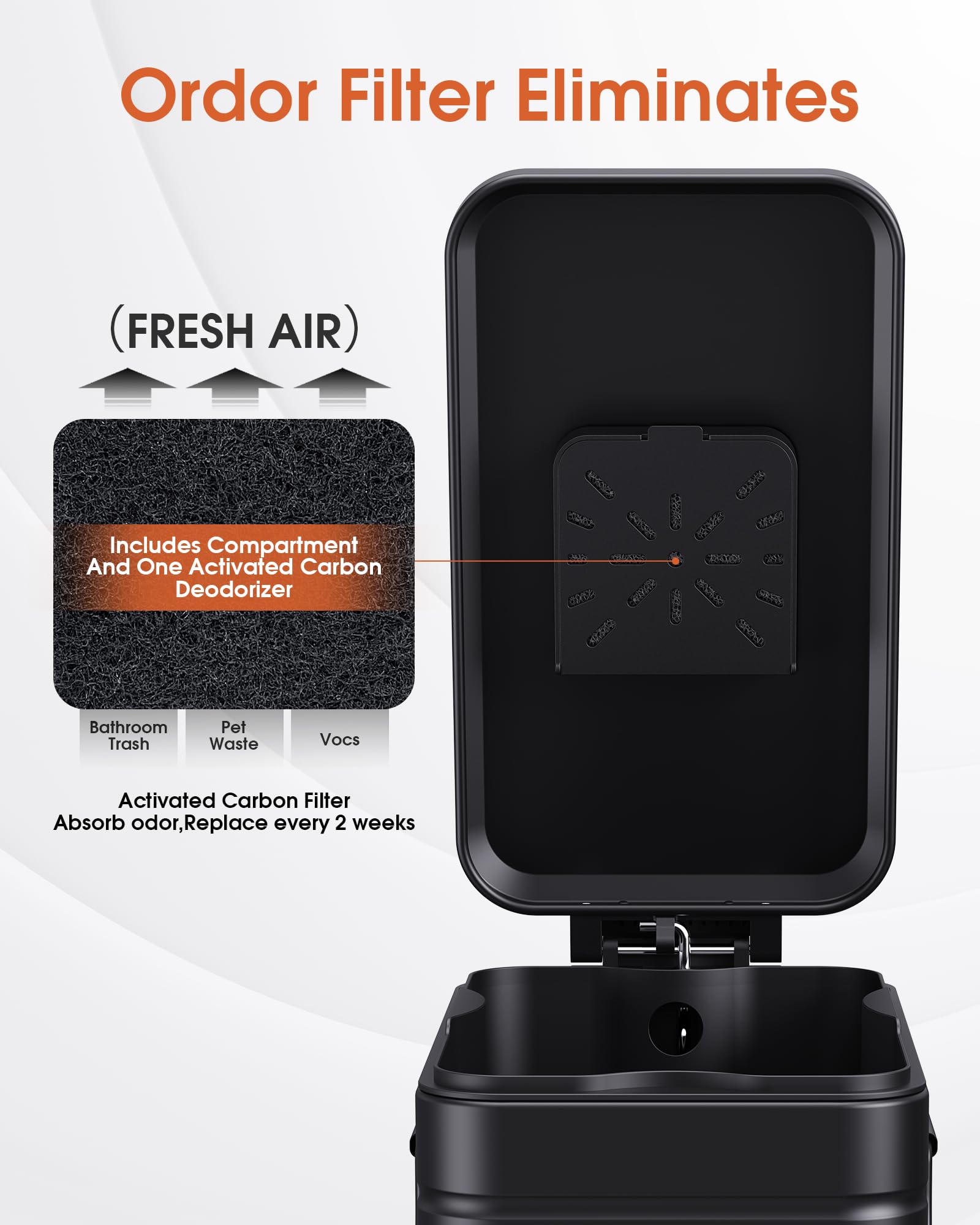 GibHerz fingerprint-proof matte finish on a compact trash can