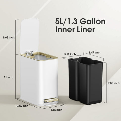 GibHerz stainless steel body with gold-trim lid, durable and fingerprint resistant
