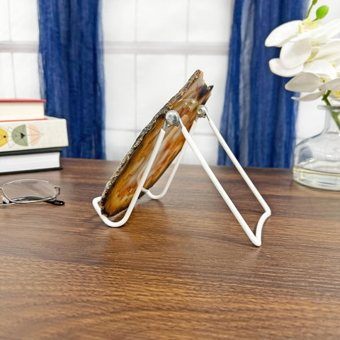 Gibson Holders 2A easel folded compactly for storage after events.