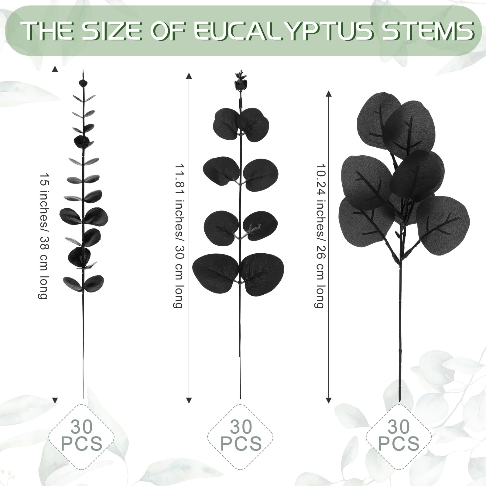 Giegxin black eucalyptus leaves picks add drama to bouquets