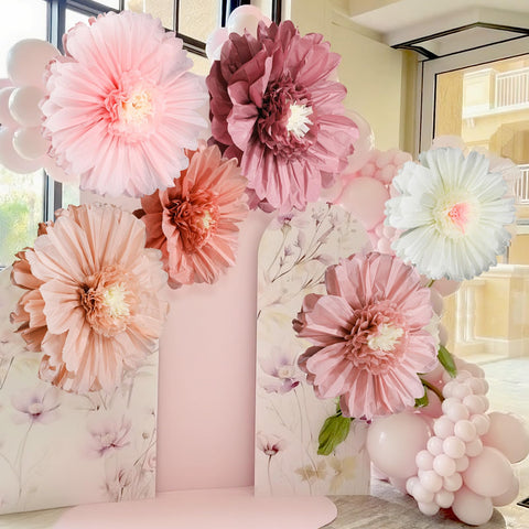 Giegxin giant paper flower 31.5 inch pink wall decor adds bold color for weddings
