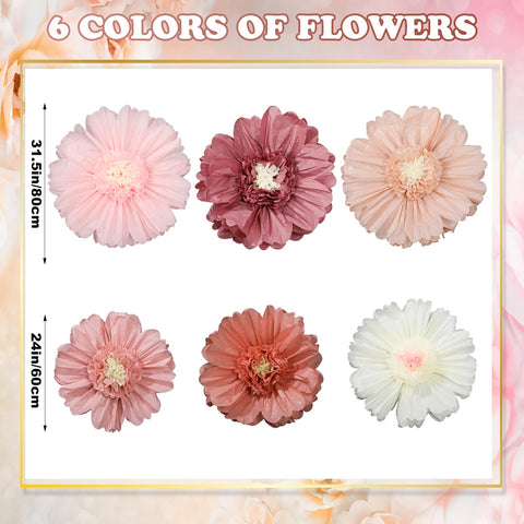Giegxin 31.5 inch white giant paper flower for elegant backdrops