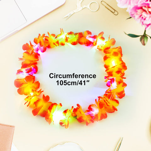 Giegxin LED Hawaiian lei with batteries pre-installed for immediate use