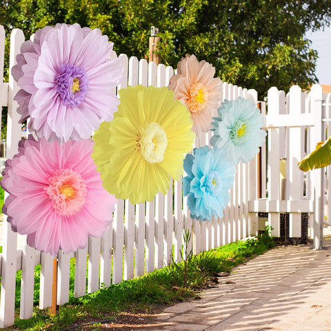 Giegxin pastel giant paper flower 24 inch for versatile indoor decor.