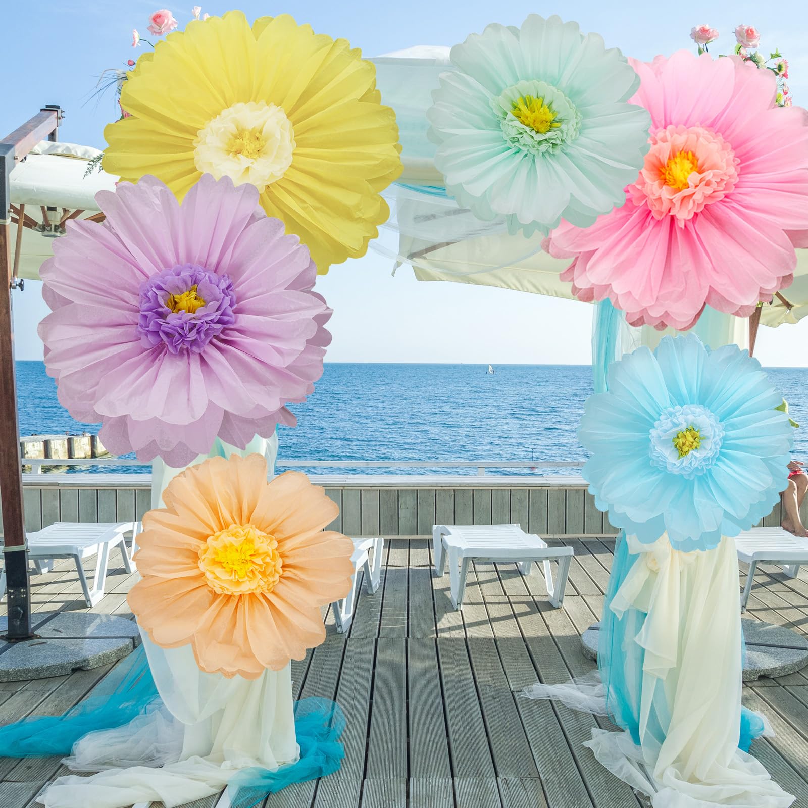 Giegxin pastel flowers for dessert table accents and photo moments.
