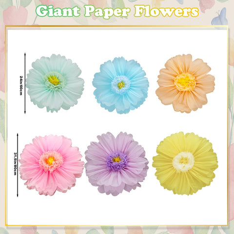 Giegxin pastel giant paper flower assembly easy for quick setup.