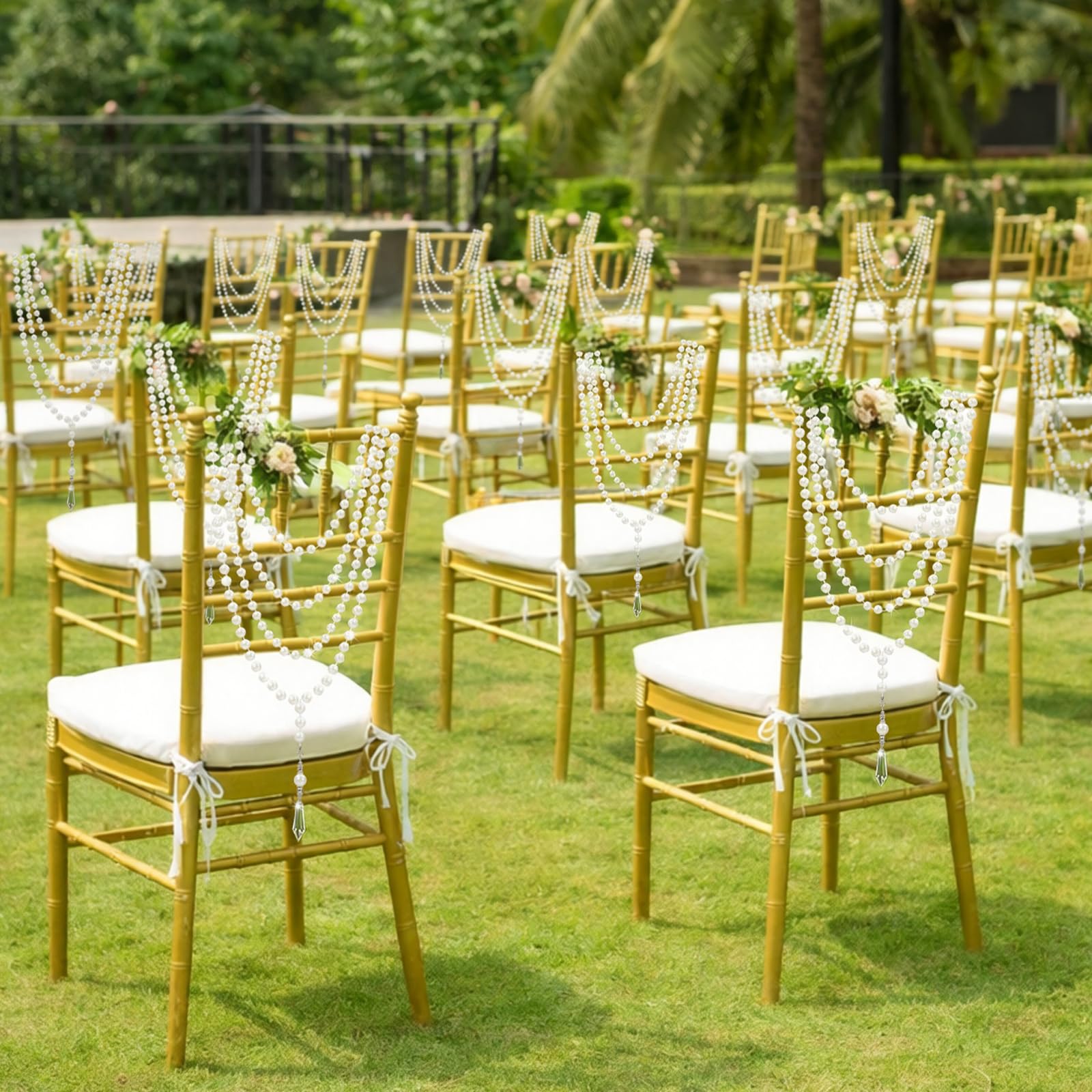 Giegxin pearl crystal garland enhances tables with timeless elegance