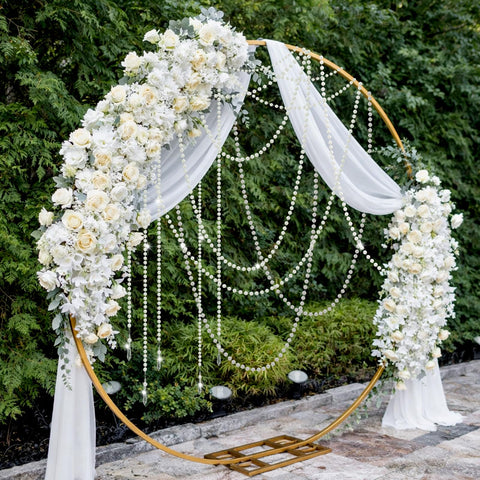 Giegxin pearl crystal garland adds wedding sparkle and lush depth to decor