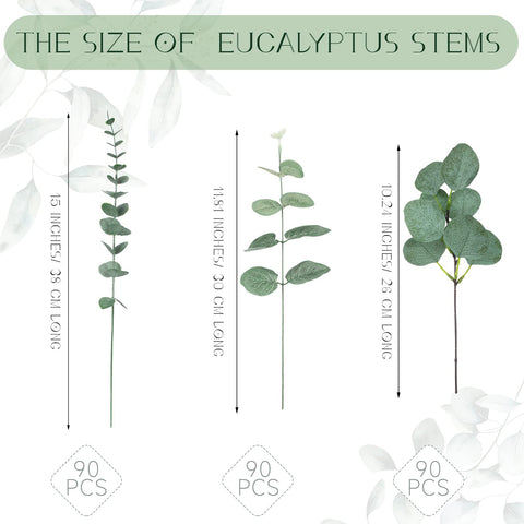 Giegxin silk-leaf eucalyptus branches with durable stems for long-lasting bouquets.