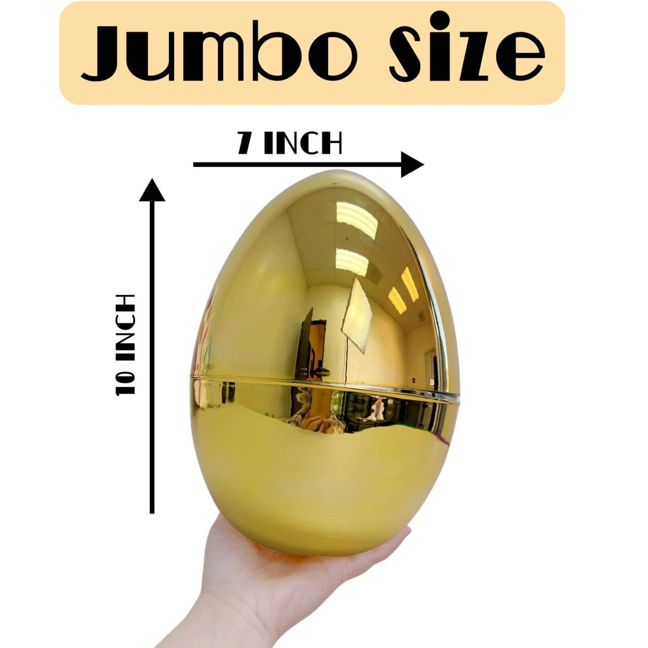 GiftExpress jumbo Easter egg 7in wide, bold table decor and gift basket accent.