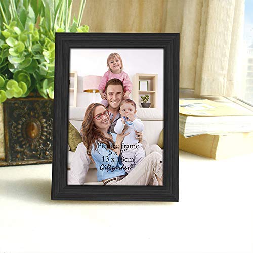 Giftgarden 5x7 black frame back with quick-opening clips.