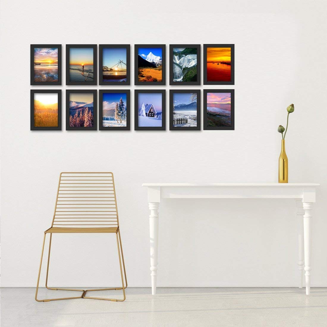 Giftgarden 5x7 black frame mounted on wall in portrait orientation.