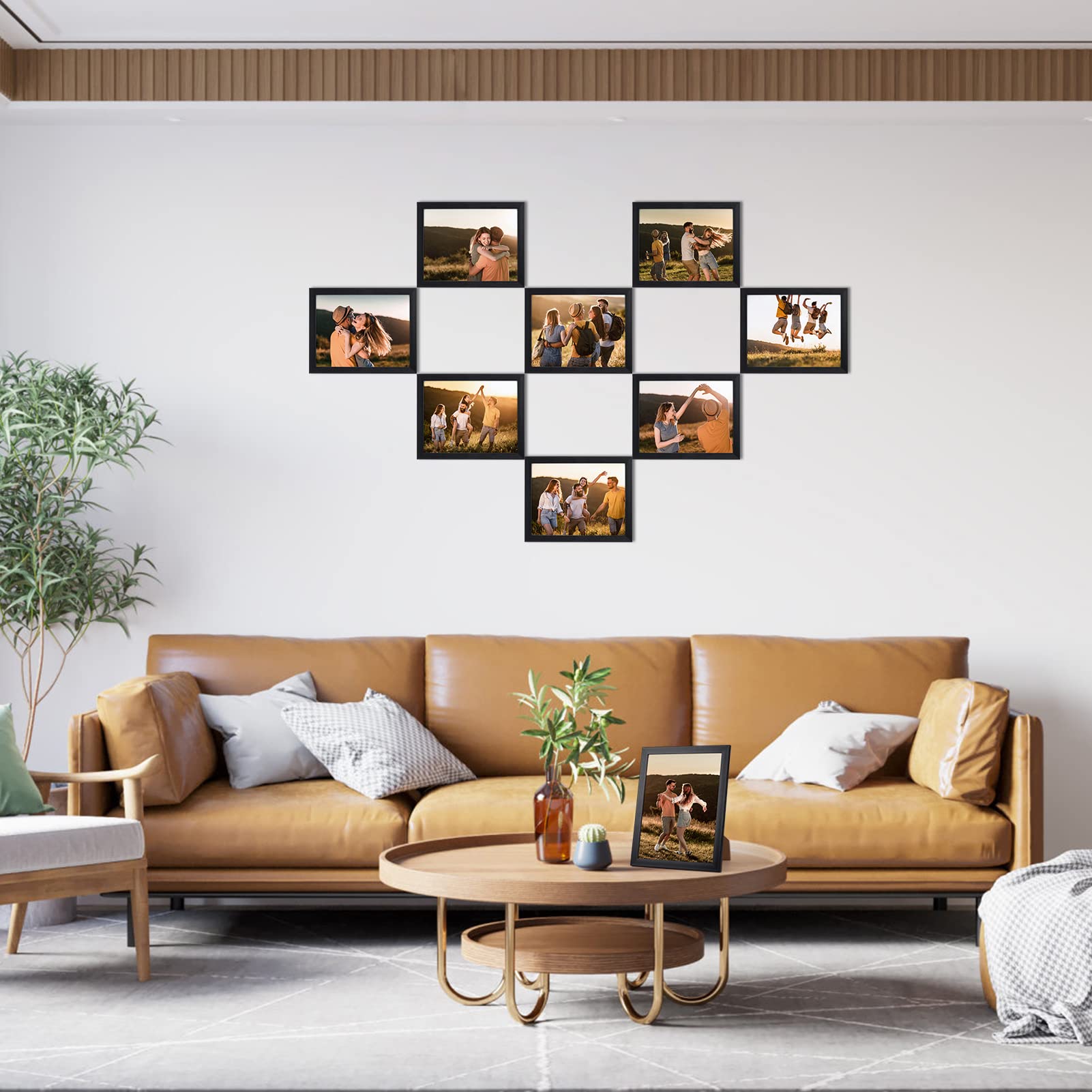 Giftgarden contemporary black wood-grain finish matches photos and prints