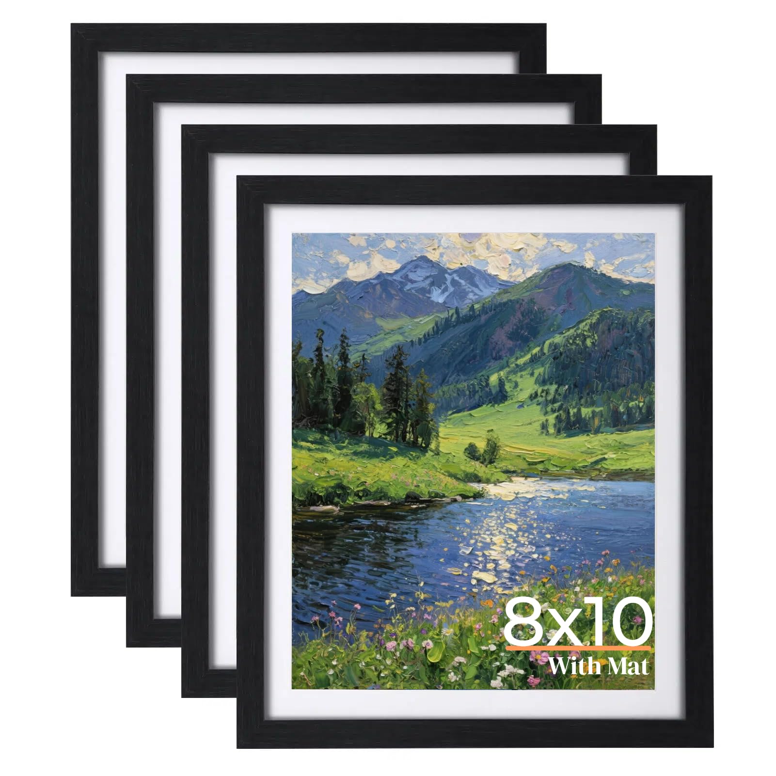 Giftgarden 8x10 frame with mat on wall enhances prints' presence.