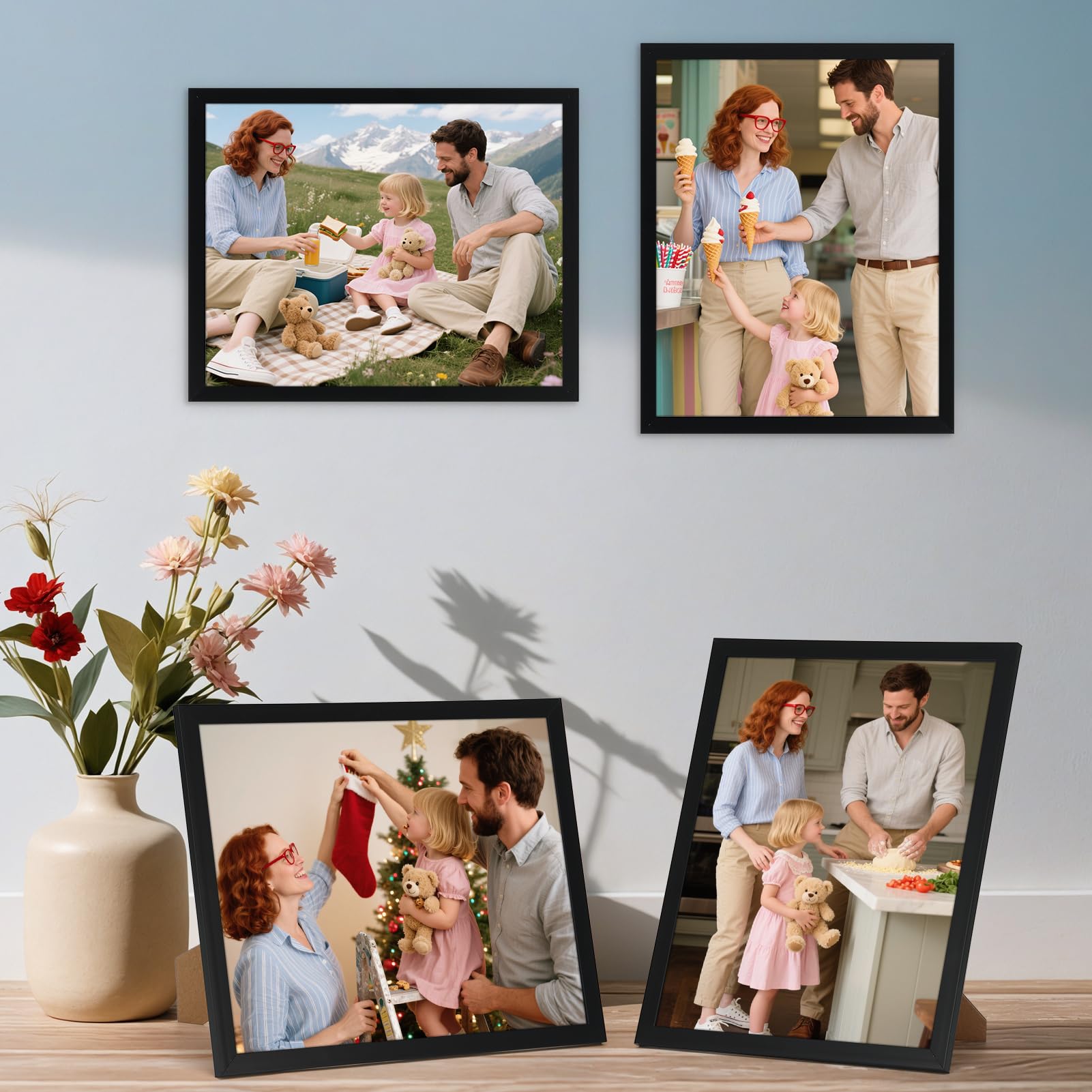 Giftgarden 8x10 frame on a desk display for tabletop arrangements.