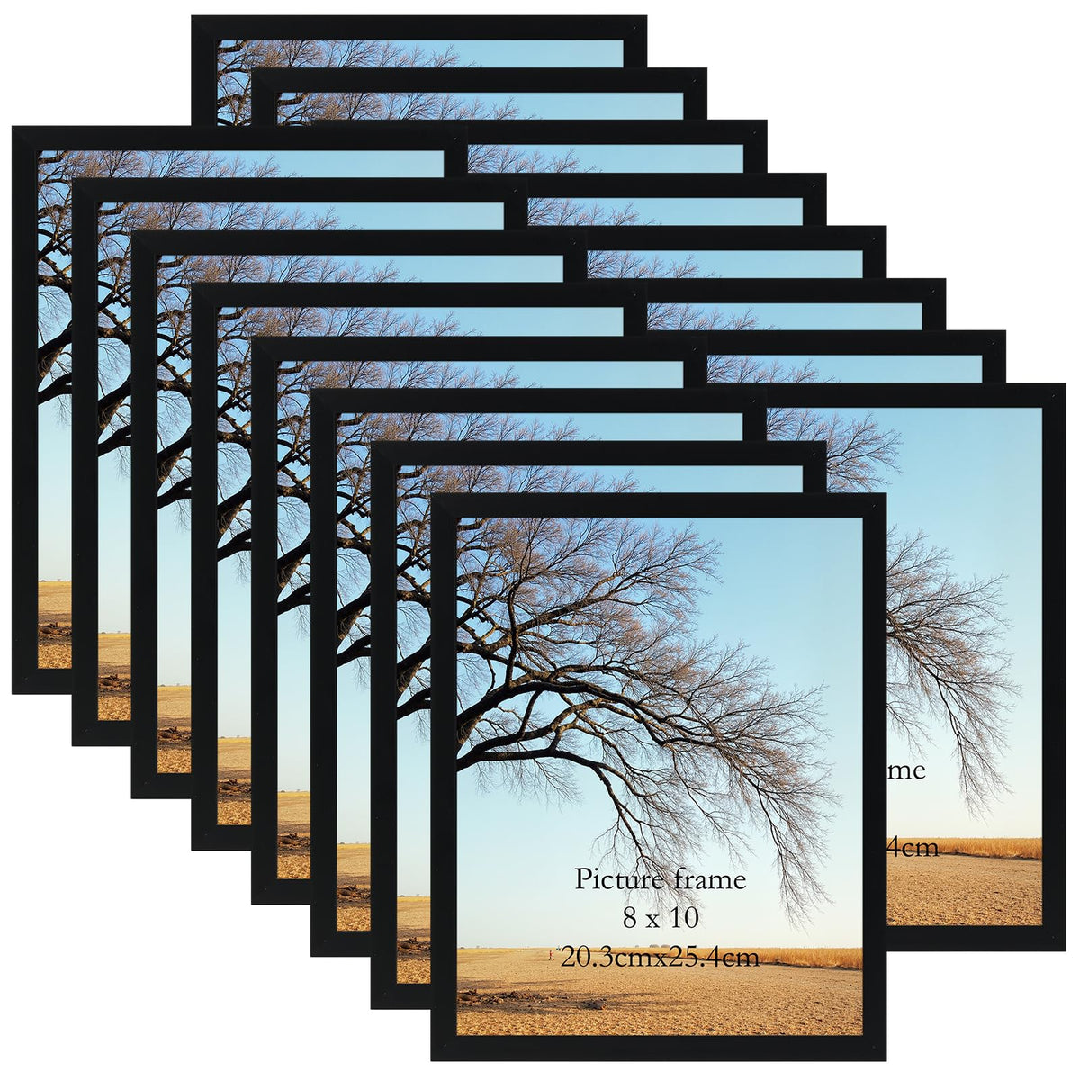 Giftgarden 8x10 frame front view with a sleek black finish for gallery walls.