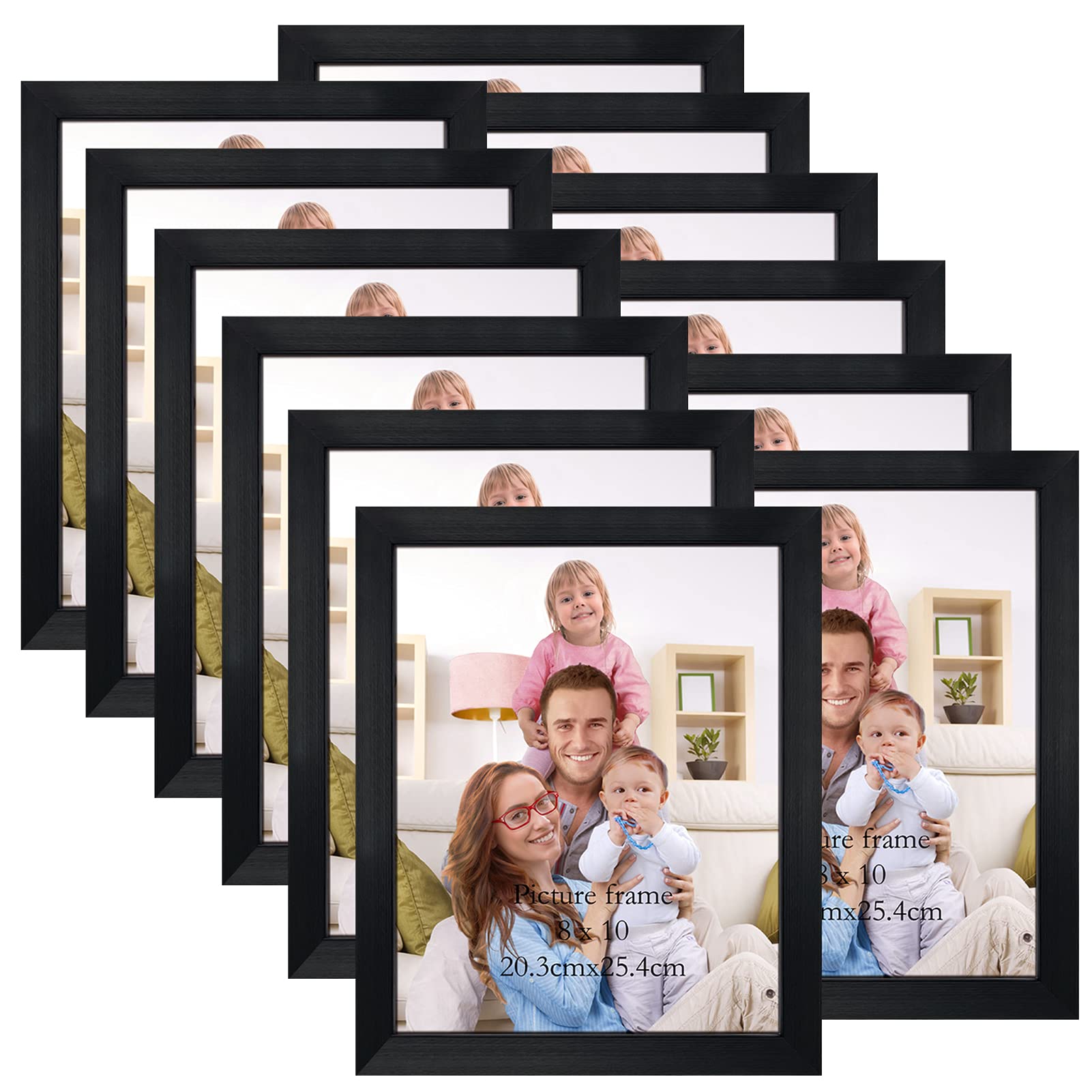 Giftgarden black 8x10 frame bulk packaging for cohesive wall displays.