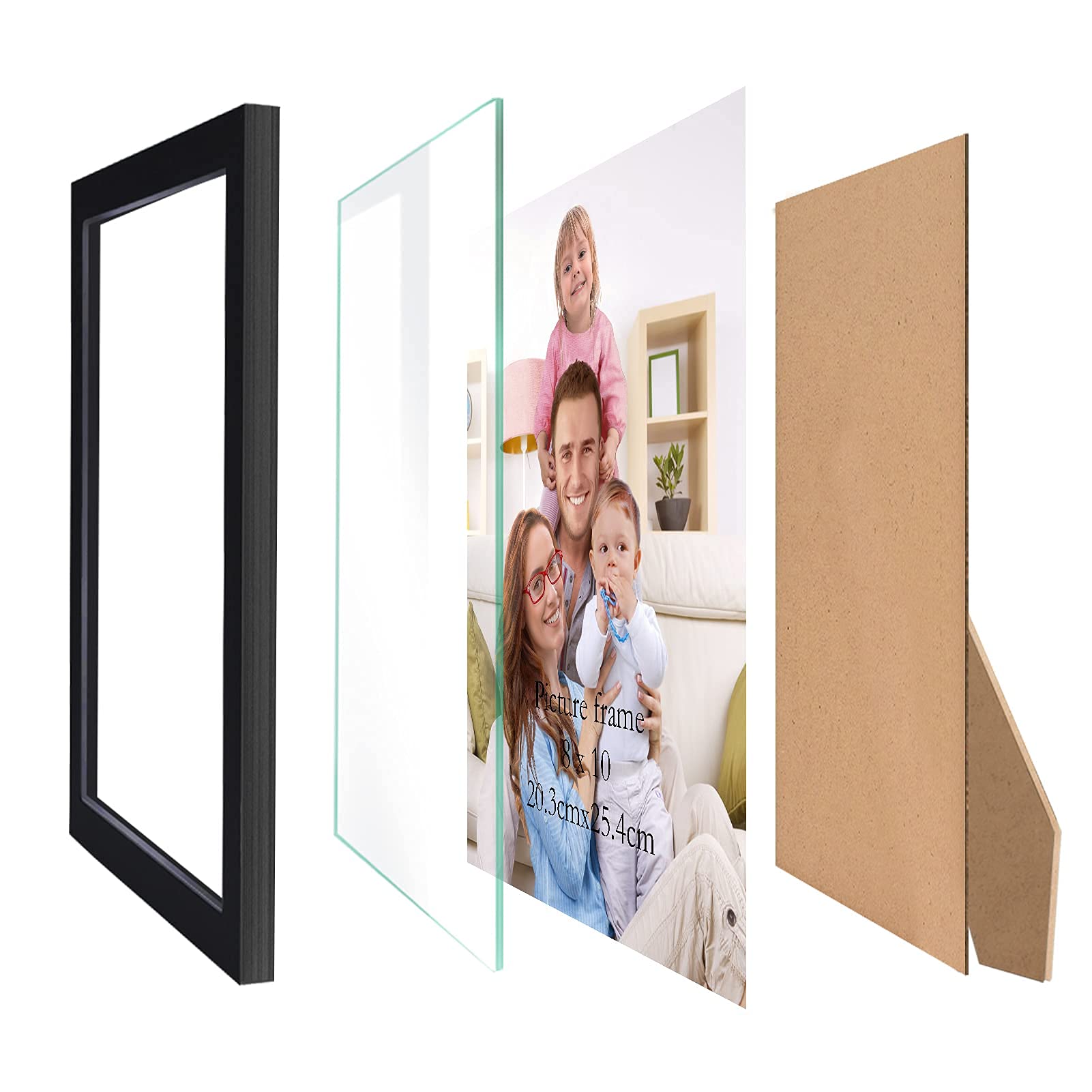 Giftgarden black 8x10 frame collage-ready layout for photos.