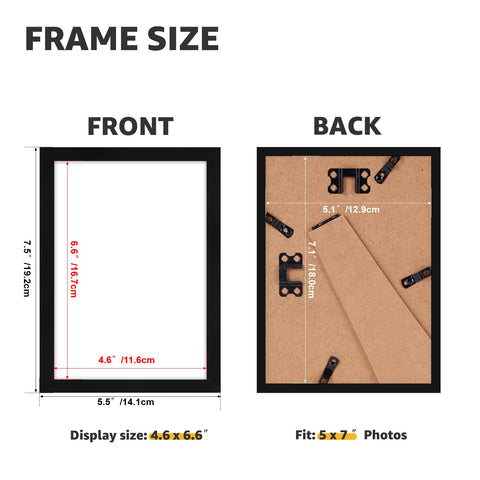 Giftgarden black minimalist frames for a stylish gallery wall display.