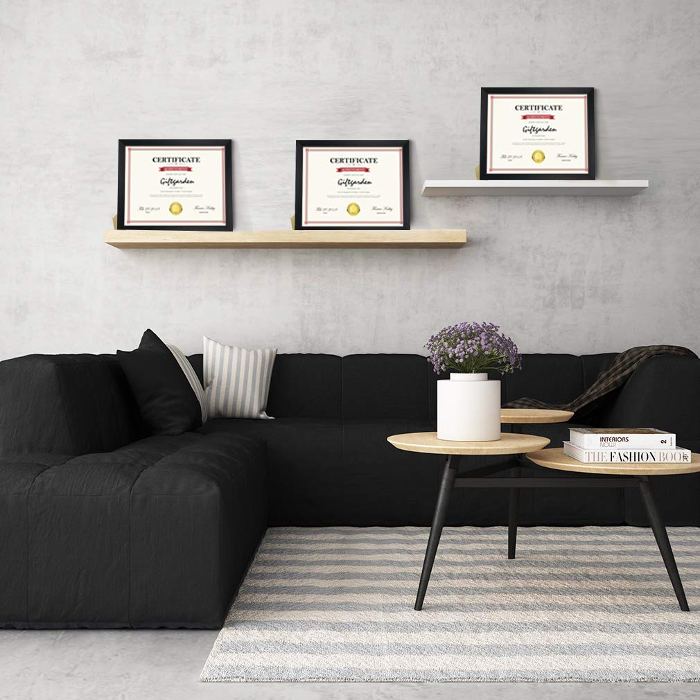 Giftgarden certificate frame on wall display for organized diploma presentation.