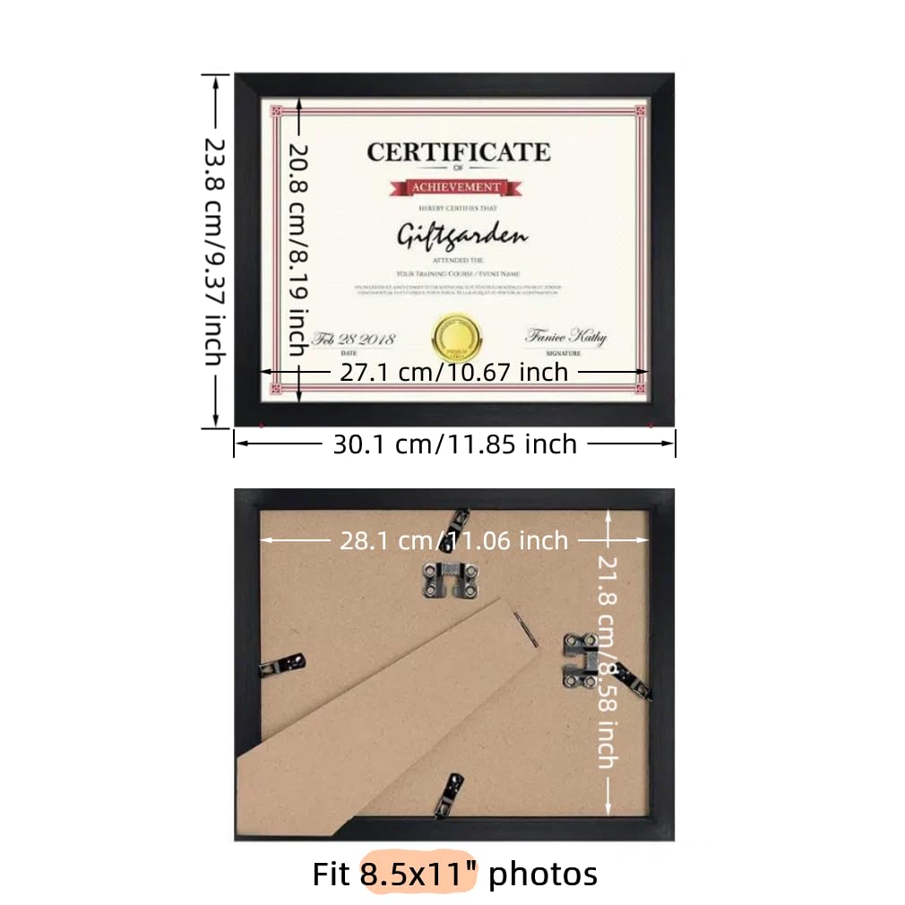 Giftgarden diploma frame with HD plexiglass front protects documents from scratches.