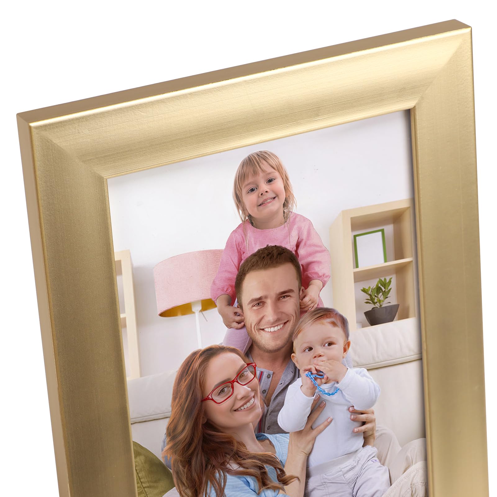 Giftgarden gold 4x6 frame shown in gallery wall arrangement.