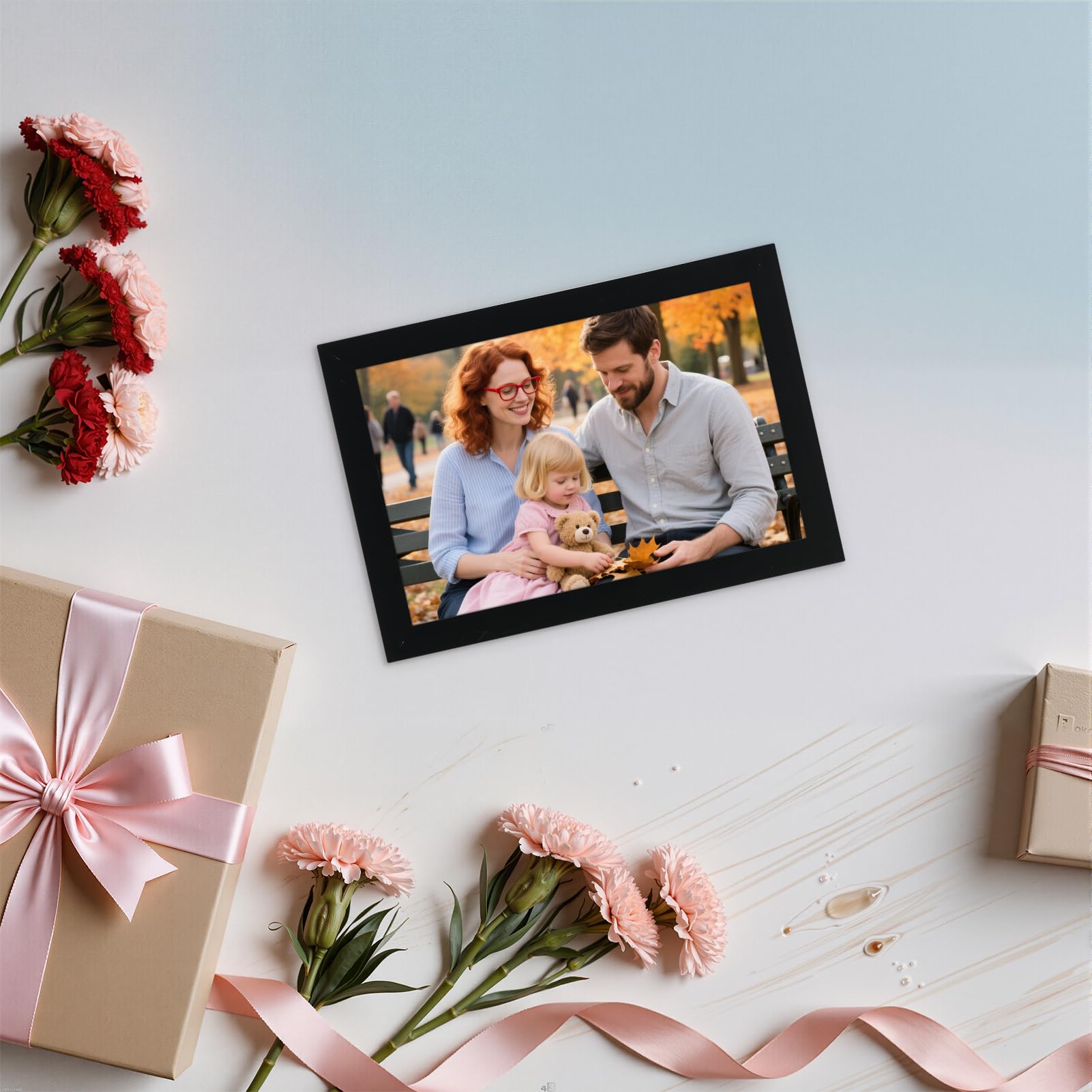 Giftgarden frames arrive with protective film to prevent scratches in transit.