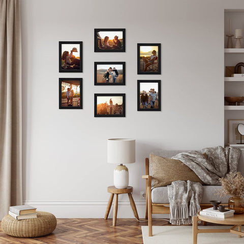 Giftgarden 5x7 black frame bulk pack showing front protection glass.