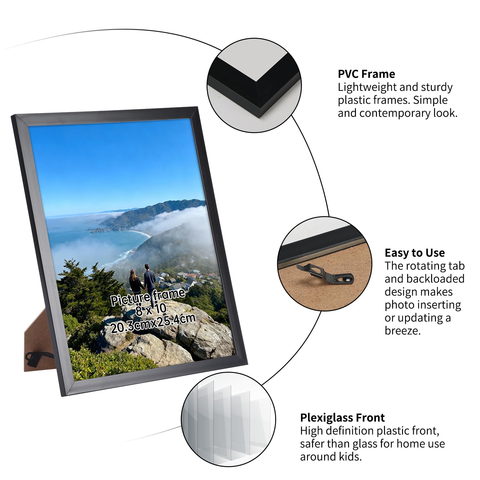 Giftgarden protective film on plexiglass protects photos during transit