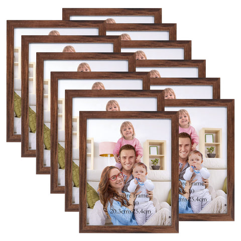 Giftgarden rustic 8x10 frame front view for elegant wall and desk display.