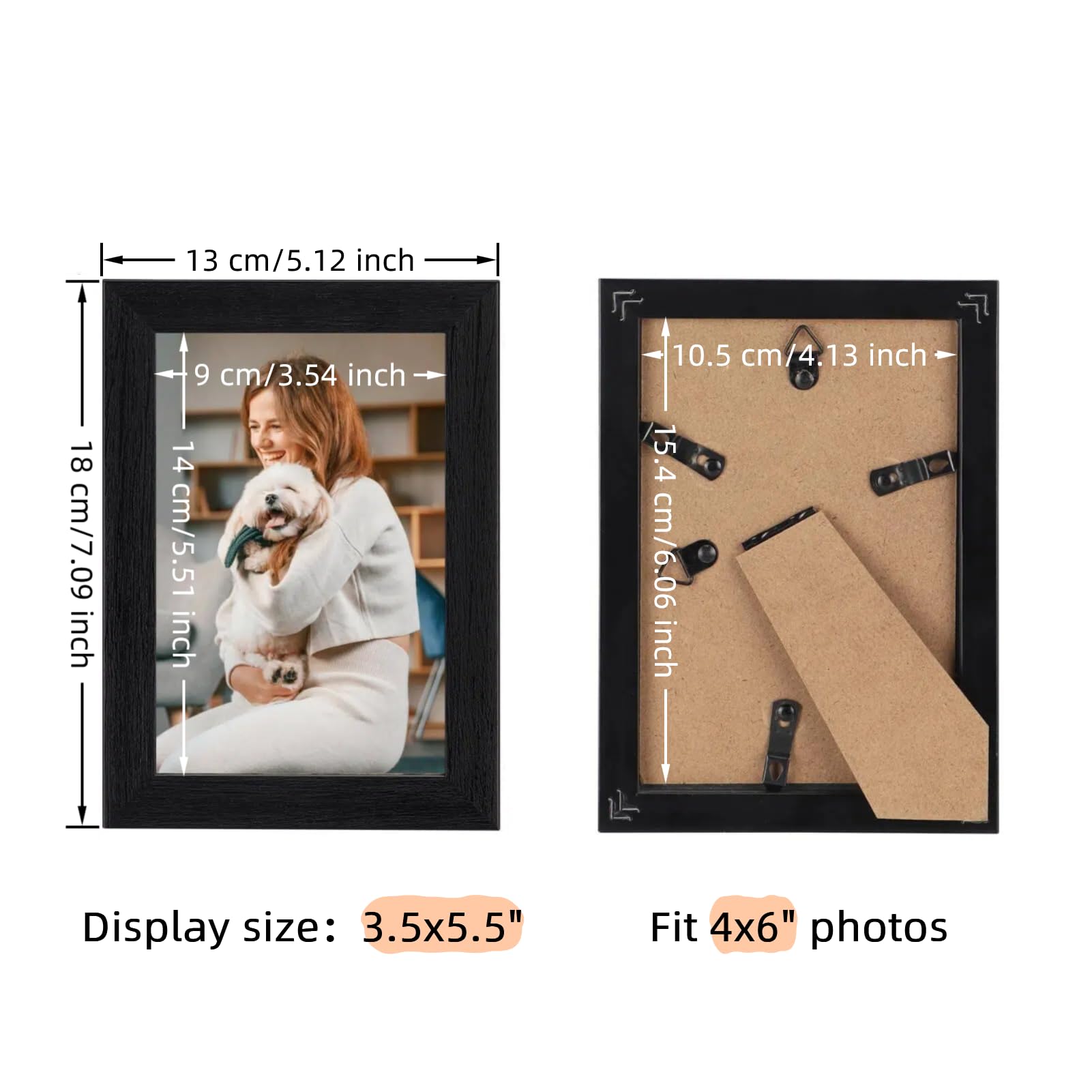 Giftgarden durable PS resin frame with wood-grain finish.