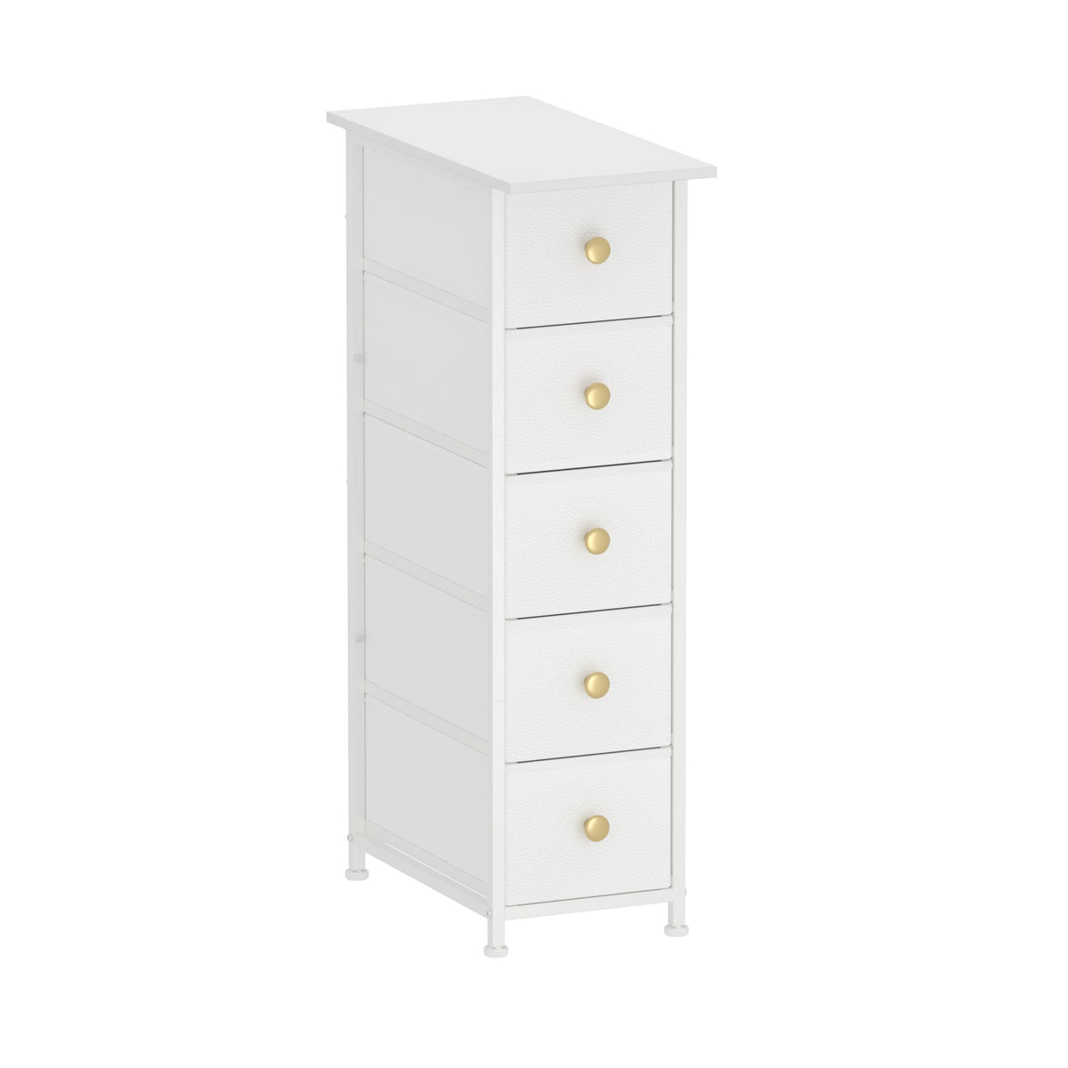 GiftGo Narrow Dresser Cabinet front view showing space-saving design for tight corners