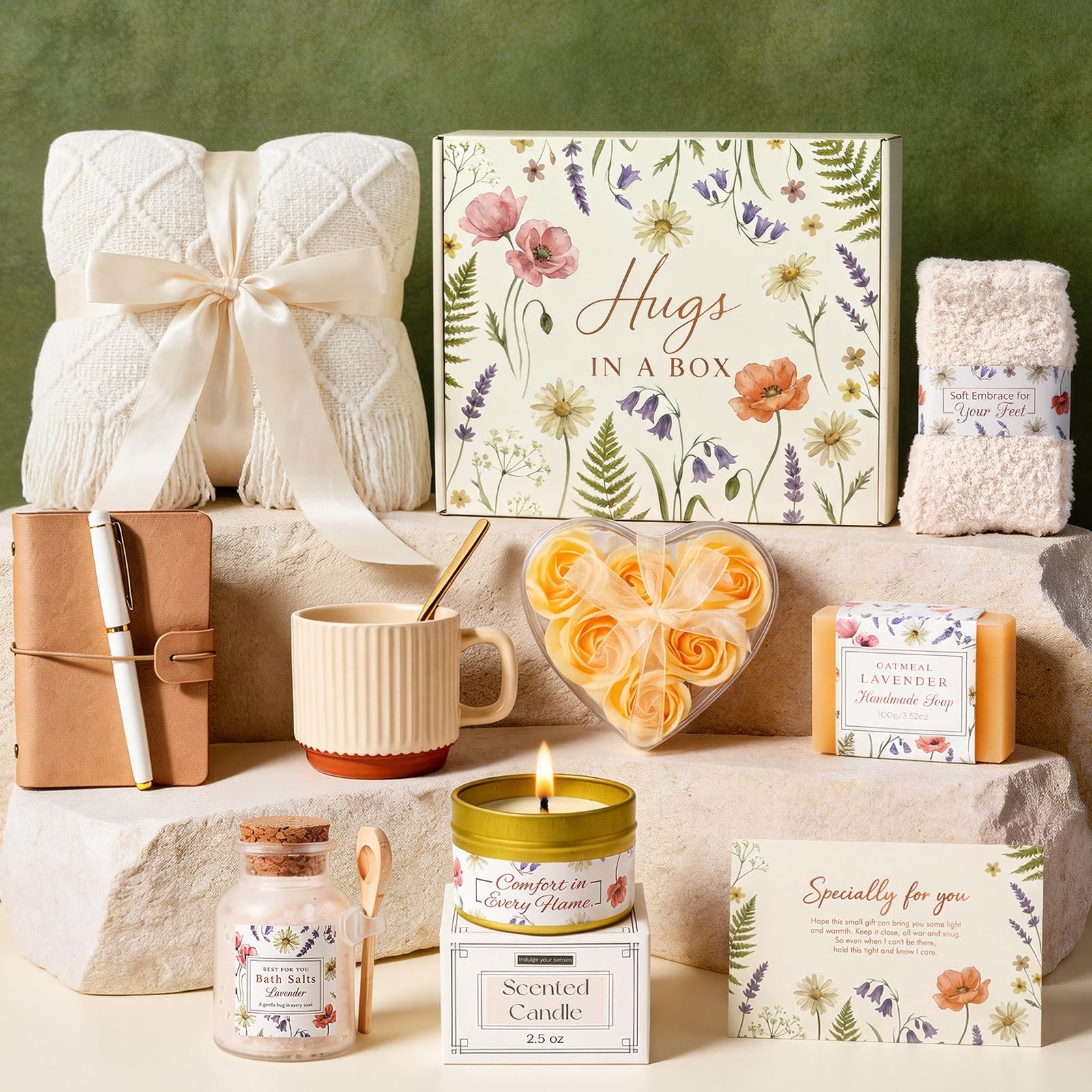 Giftinbox Mother's Day gift box with rose spa items for a pampering treat