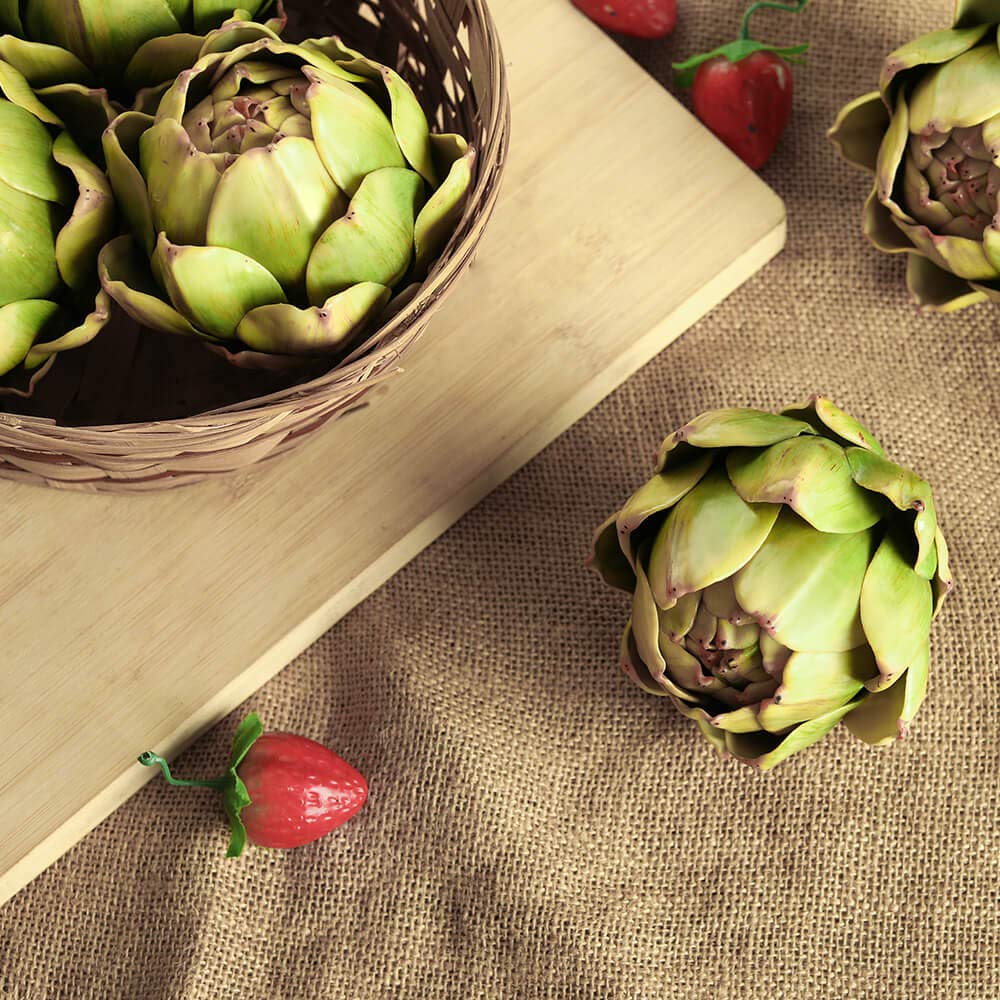 GiftYou artichokes close-up texture add realistic charm to centerpieces.