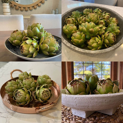 GiftYou artichokes in a jar elevate shelf styling with sunshine glow.