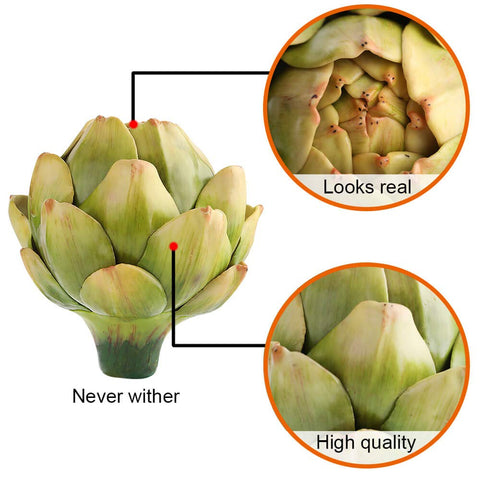 GiftYou large green artichokes arranged on table for festive vibe.