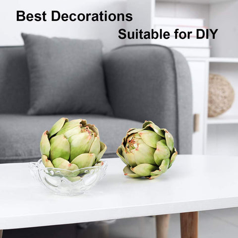 GiftYou faux artichokes provide low-maintenance decor that stays vibrant.