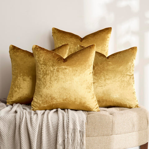 GIGIZAZA invisible zipper on gold pillow cover highlights seamless modern look